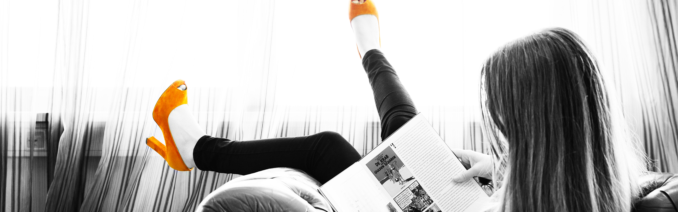 Banner dame bank boek i4talent - over ons